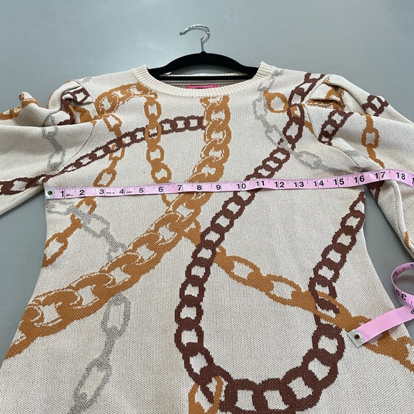 Flying Tomato Chain Pattern Sweater Size M - Picture 3 of 5